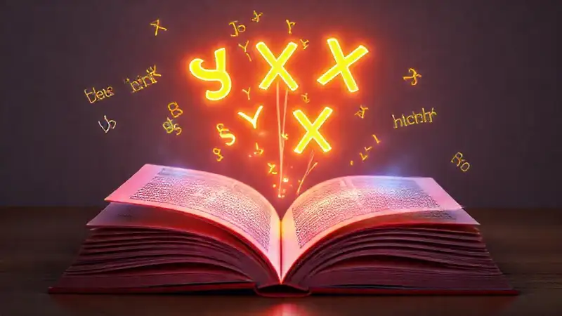 Libro abierto con símbolos luminosos y vibrantes