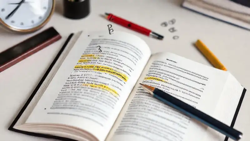 Libro resaltado con herramientas de edición profesional