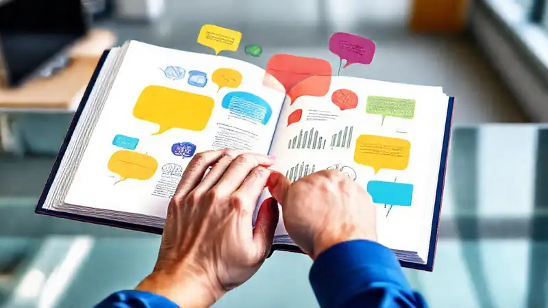 Persona analiza datos en oficina moderna