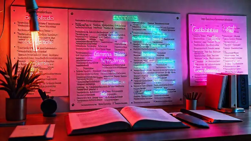 Espacio creativo con diseños y herramientas lingüísticas